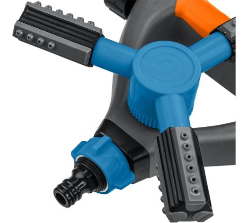 GRINDA RR-Pro, 3 сопла, на подставке с колёсиками, ударопрочный пластик, круговой распылитель, PROLine (429317)