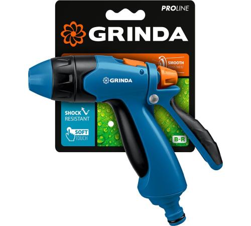 GRINDA B-R, плавная регулировка напора, курок сзади, двухкомпонентный, поливочный пистолет, PROLine (429111)