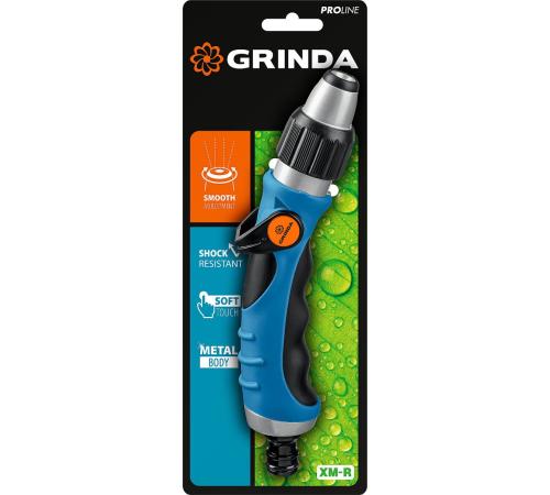 GRINDA XM-R, плавная регулировка напора, металлический с TPR, поливочный пистолет, PROLine (429151)