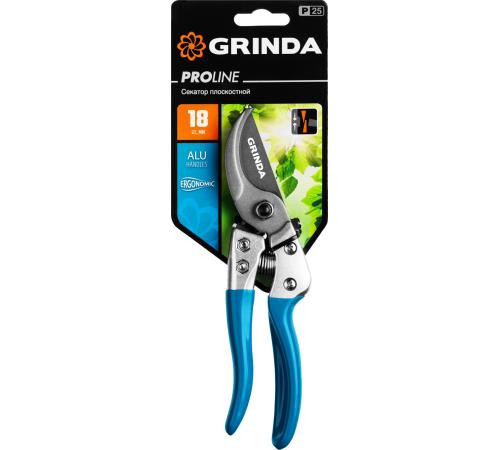 GRINDA P-25, 200 мм, закаленная сталь, эргономичные алюминиевые рукоятки, виниловое покрытие, плоскостной секатор, PROLine (423425)
