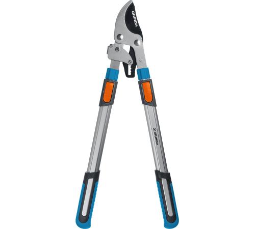 GRINDA TX-980, 645 - 885 мм, высокоуглеродистая сталь, закаленные лезвия, храповый механизм, телескопический, плоскостной сучкорез, PROLine (424515)