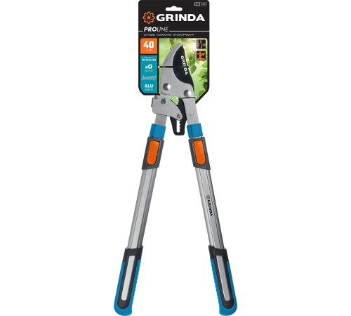 GRINDA TX-980, 645 - 885 мм, высокоуглеродистая сталь, закаленные лезвия, храповый механизм, телескопический, плоскостной сучкорез, PROLine (424515)