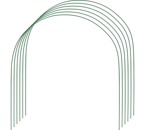 GRINDA 2.2 м, стальные, проволочные, 6 шт, дуги для парника (422311-85-90)