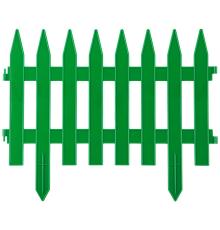 GRINDA Классика, 28 х 300 см, зеленый, 7 секций, декоративный забор (422201-G)