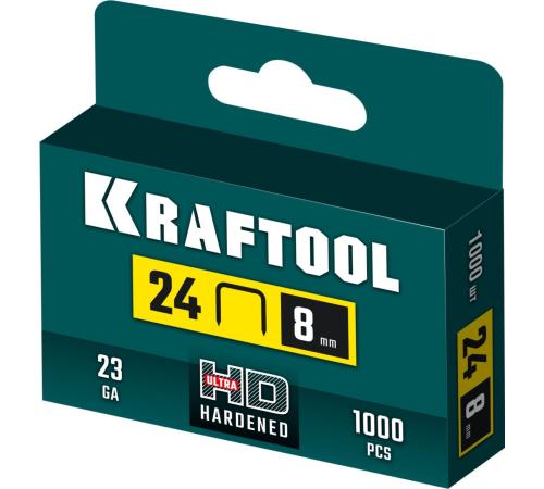 KRAFTOOL скобы тип 24, 8 мм, калибр 23GA. 1000 шт (31724-08)