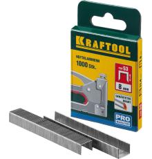 KRAFTOOL скобы тип 53 (A/10/JT21), 8 мм, калибр 23GA. 1000 шт (31670-08)