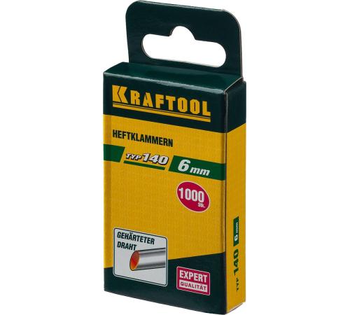 KRAFTOOL скобы тип 140 (G/11/57), 6 мм, калибр 20GA. 1000 шт (31680-06)