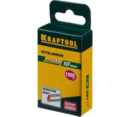 KRAFTOOL скобы тип 140 (G/11/57), 10 мм, калибр 20GA. 1000 шт (31680-10)
