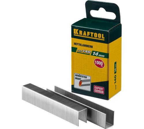 KRAFTOOL скобы тип 140 (G/11/57), 14 мм, калибр 20GA. 1000 шт (31680-14)