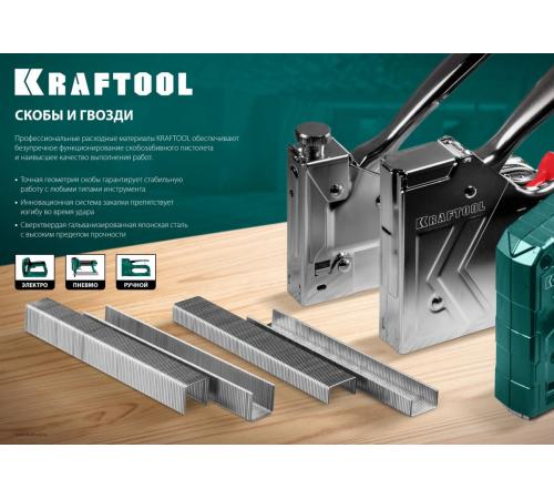 KRAFTOOL скобы тип 140 (G/11/57), 14 мм, калибр 20GA. 1000 шт (31680-14)