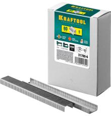KRAFTOOL скобы тип 80 (BeA/Prebena A/Senco AT), 6 мм, калибр 21GA. 5000 шт (31780-6)