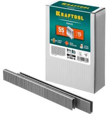 KRAFTOOL скобы тип 55 (90/C), 15 мм, калибр 18GA. 5000 шт (31789-15)