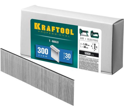 KRAFTOOL гвозди тип 300 (47/J/ F), 30 мм, калибр 18GA. 5000 шт (31785-30)