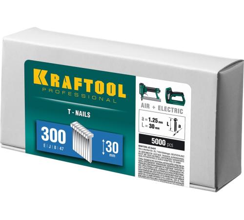 KRAFTOOL гвозди тип 300 (47/J/ F), 30 мм, калибр 18GA. 5000 шт (31785-30)