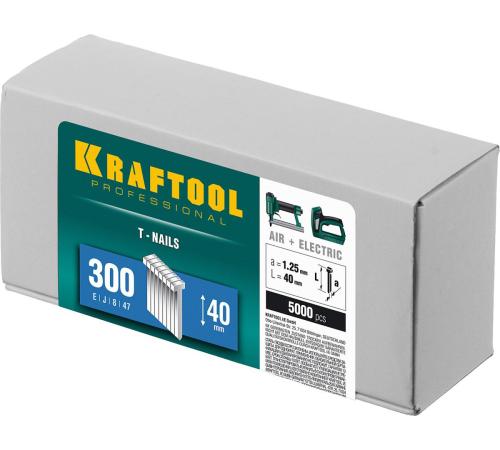 KRAFTOOL гвозди тип 300 (47/J/ F), 40 мм, калибр 18GA. 5000 шт (31785-40)