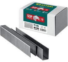 KRAFTOOL скобы тип 53F (D/056), 19 мм, калибр 23GA. 5000 шт (31787-19)