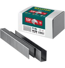 KRAFTOOL скобы тип 53F (D/056), 19 мм, калибр 23GA. 5000 шт (31787-19)