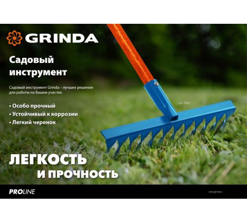 GRINDA PR-40 ALU, 440 х 250 х 1630 мм, 22 плоских зубца, алюминиевый черенок, веерные грабли, PROLine (39586)
