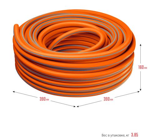 GRINDA FLEX 3, 3/4″, 25 м, 20 атм, из термоэластопласта, трёхслойный, армированный, гибкий, поливочный шланг, PROLine (429008-3/4-25)