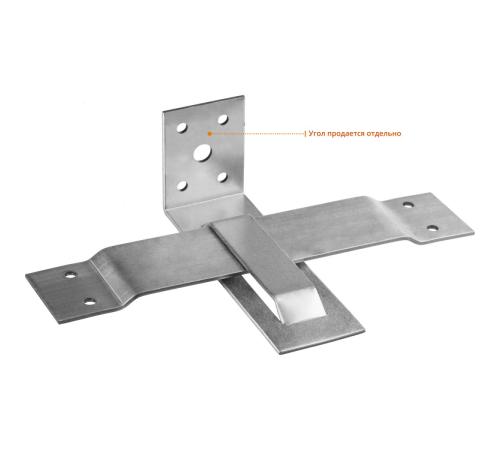 ЗУБР СОС-2.0, 40 x 150 (90) x 2 мм, пластина, скользящая опора для стропил (310166-090)