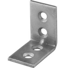 ЗУБР УМ-1.5, 25 x 25 x 17 x 1.5 мм, белый цинк, узкий мебельный уголок (31032-25)