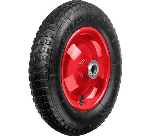 ЗУБР КП-2, 3.25″ х 360 мм, для тачек (арт. 39950 39952), стальной диск, подшипник - 25,4 мм, пневматическое колесо (39955-2)