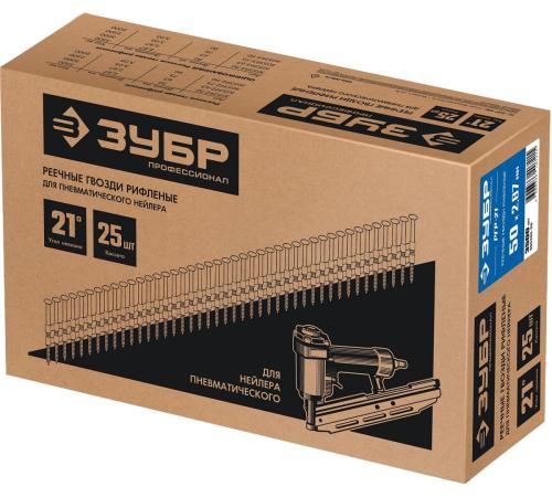ЗУБР SN21 50 х 2.87 мм, реечные гвозди рифленые, 3500 шт (305392-50)