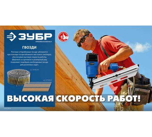 ЗУБР CRN 32 х 3.1 мм, барабанные гвозди кровельные оцинкованные, 7200 шт (305385-32)