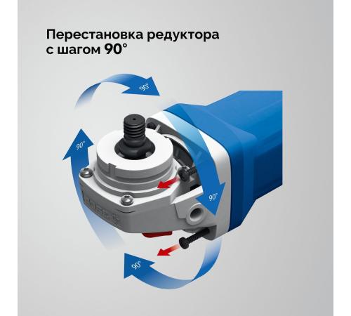 ЗУБР 1100 Вт, d125 мм, УШМ, регулировка оборотов, фланец ″МИГ″, Профессионал (УШМ-П125-1105 Э)