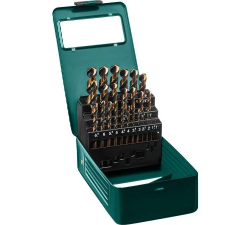 KRAFTOOL COBALT-8, 25 шт, (1-13 мм), сталь М42, HSS-Co(8%), набор сверл по металлу (29656-H25)