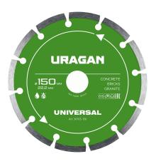 URAGAN UNIVERSAL 150 мм, диск алмазный отрезной сегментный (36705-150)
