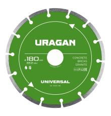 URAGAN UNIVERSAL 180 мм, диск алмазный отрезной сегментный (36705-180)