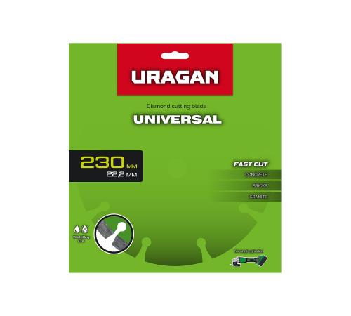 URAGAN UNIVERSAL 230 мм, диск алмазный отрезной сегментный (36705-230)