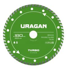 URAGAN TURBO 180 мм, диск алмазный отрезной сегментированный (36706-180)