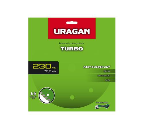URAGAN TURBO 230 мм, диск алмазный отрезной сегментированный (36706-230)
