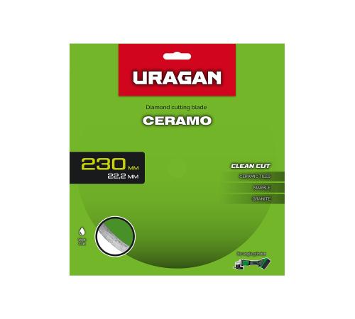 URAGAN CERAMO 230 мм, диск алмазный отрезной сплошной (36707-230)