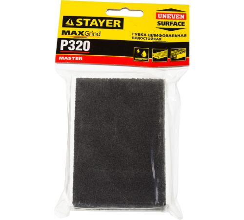 STAYER Р320, 100 х 68 х 26 мм, четырехсторонняя, шлифовальная губка (3560-4)