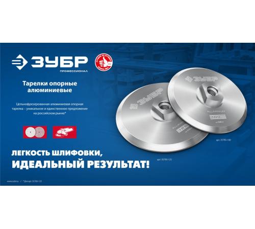 ЗУБР d 100 мм, М14, держатель алюминиевый для АГШК, ПРОФЕССИОНАЛ (35783-100)