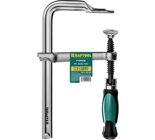 KRAFTOOL Forge FF-200/100, 100 х 200 мм, цельнокованая струбцина F (32014-100-200)