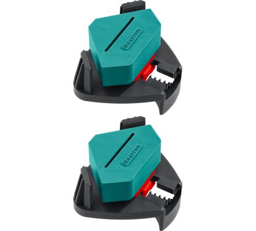 KRAFTOOL CCS, два диапазона зажима 10 - 22/22 - 40 мм, 2 шт, пружинный угловой зажим (32205)