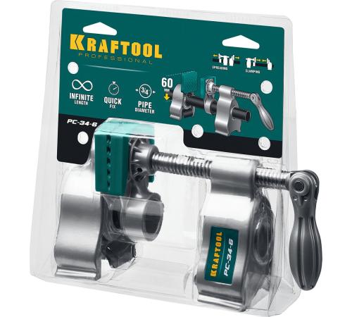 KRAFTOOL PC-34-6, 3/4″, трубная струбцина (32301-1)