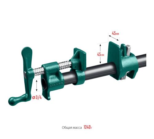 KRAFTOOL PC-34, 3/4″, трубная струбцина (32302-1)