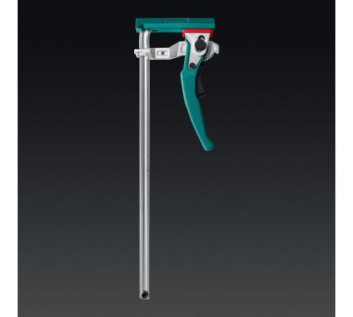KRAFTOOL KRAFTFLEX, KLT-300, 300/60 мм, универсальная, цельнокованая, рычажная, быстрозажимная, в T-track струбцина (32331-300)