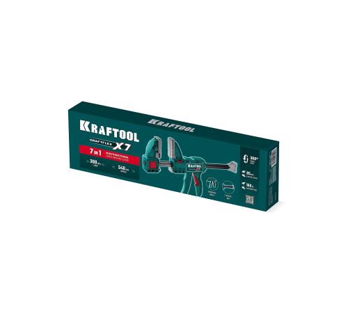 KRAFTOOL KRAFTFLEX X7 300, 300 х 85 мм, многофункциональная быстрозажимная струбцина (32777-300)