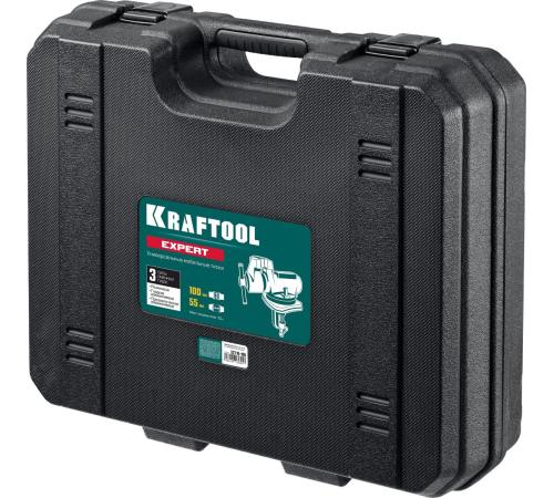 KRAFTOOL EXPERT 100 мм, в кейсе, универсальные мобильные тиски (32710-100)