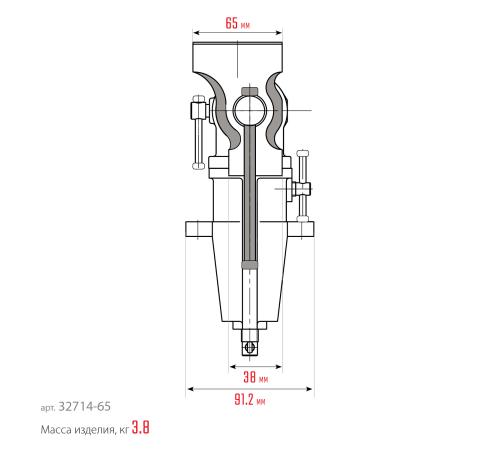 KRAFTOOL 3D-Mini, 65/38 мм, многофункциональные настольные тиски (32714-65)