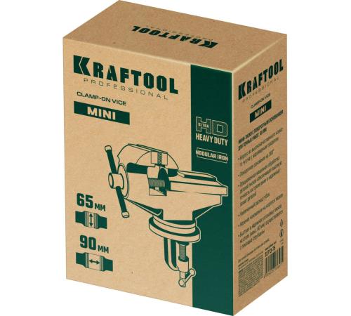 KRAFTOOL Mini, 65 мм, прецизионные тиски на струбцине (32713-75)