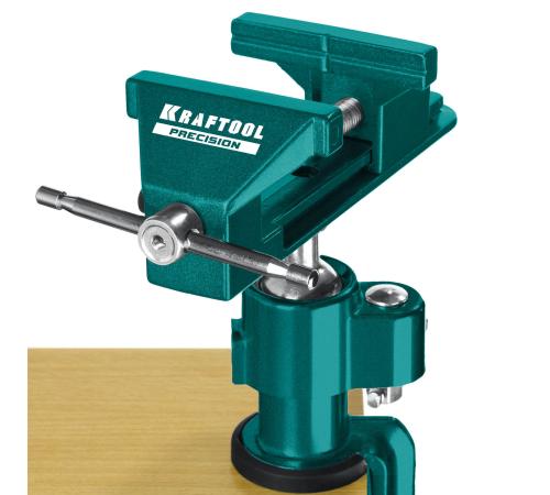 KRAFTOOL Precision, 75 мм, шарнирно-поворотные тиски (32711-75)