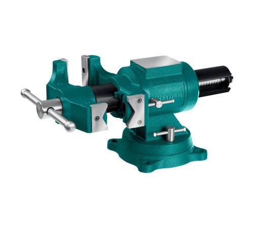 KRAFTOOL 3D Multi-Purpose, 125 мм, Чугунные слесарные тиски (32706-125)