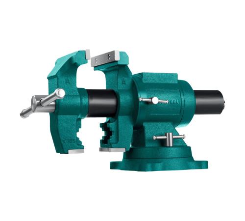 KRAFTOOL 3D Multi-Purpose, 125 мм, Чугунные слесарные тиски (32706-125)